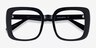 Heather Noir AcétateMontures de lunettes de vue d'EyeBuyDirect, Vue Rapprochée