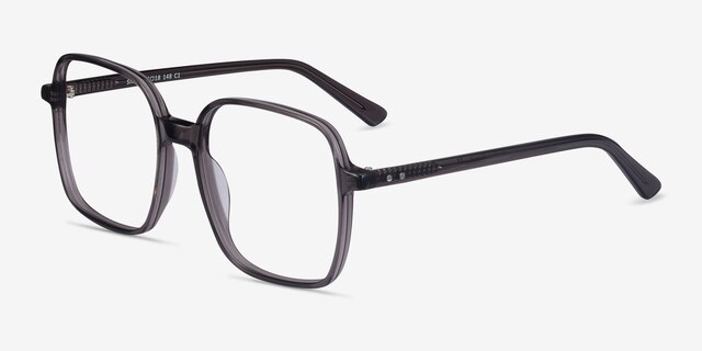 Sixto Gray AcetateEyeglass Frames from EyeBuyDirect, Angle View