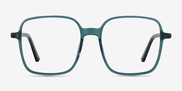 Sixto Teal AcetateEyeglass Frames from EyeBuyDirect, Front View