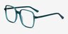 Sixto Teal AcetateEyeglass Frames from EyeBuyDirect, Angle View