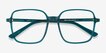Sixto Teal AcetateEyeglass Frames from EyeBuyDirect, Closed View