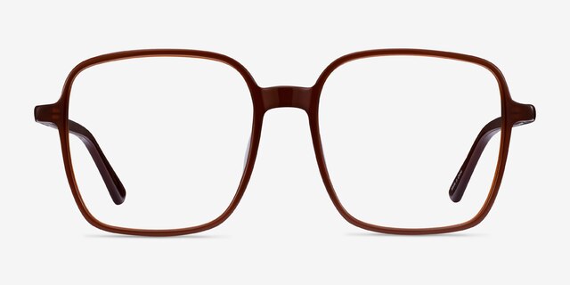 Sixto Coffee AcetateEyeglass Frames from EyeBuyDirect, Front View