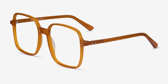 Sixto Mellow Yellow AcetateEyeglass Frames from EyeBuyDirect, Angle View