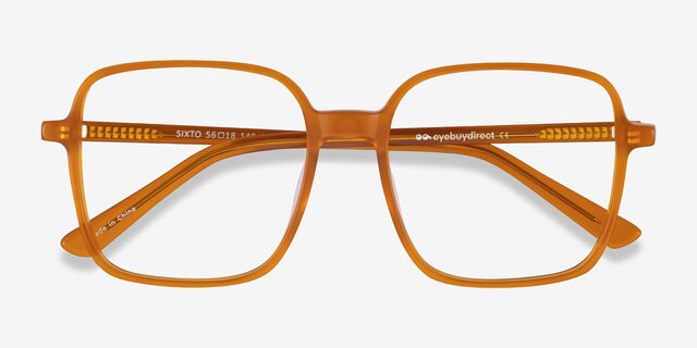 Sixto Mellow Yellow AcetateEyeglass Frames from EyeBuyDirect, Closed View