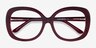 Pamela Burgundy AcetateEyeglass Frames from EyeBuyDirect, Closed View