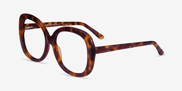 Pamela Tortoise AcetateEyeglass Frames from EyeBuyDirect, Angle View