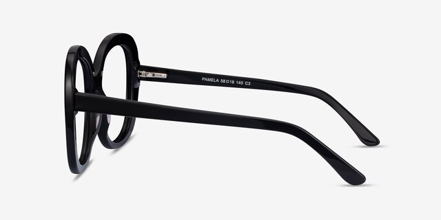 Pamela Black AcetateEyeglass Frames from EyeBuyDirect, Side View