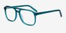 Russell Teal AcetateEyeglass Frames from EyeBuyDirect, Angle View