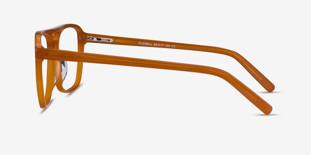 Russell Mellow Yellow AcetateEyeglass Frames from EyeBuyDirect, Side View