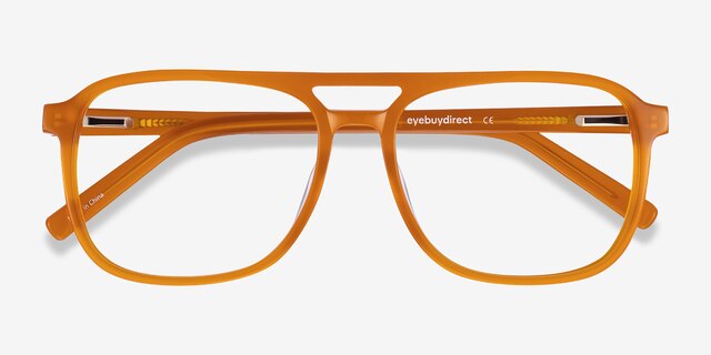 Russell Mellow Yellow AcetateEyeglass Frames from EyeBuyDirect, Closed View
