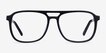 Russell Black AcetateEyeglass Frames from EyeBuyDirect, Front View
