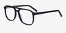 Russell Noir AcétateMontures de lunettes de vue d'EyeBuyDirect, Vue d'Angle