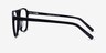 Russell Noir AcétateMontures de lunettes de vue d'EyeBuyDirect, Vue de Côté
