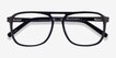 Russell Black AcetateEyeglass Frames from EyeBuyDirect, Closed View