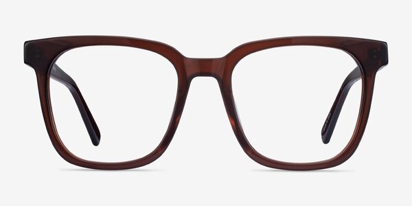 Kenneth Café Acétate Montures de lunettes de vue