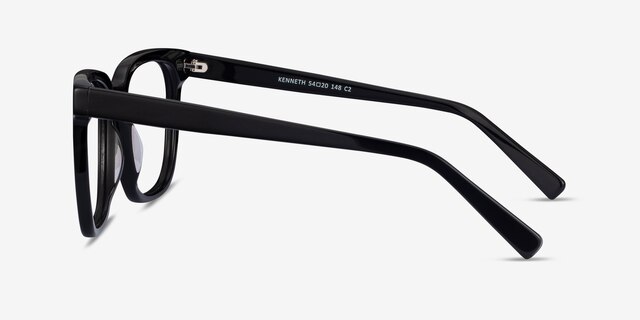 Kenneth Black AcetateEyeglass Frames from EyeBuyDirect, Side View