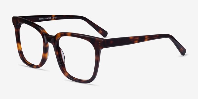 Kenneth Tortoise AcetateEyeglass Frames from EyeBuyDirect, Angle View