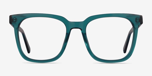 Kenneth Teal AcetateEyeglass Frames from EyeBuyDirect, Front View