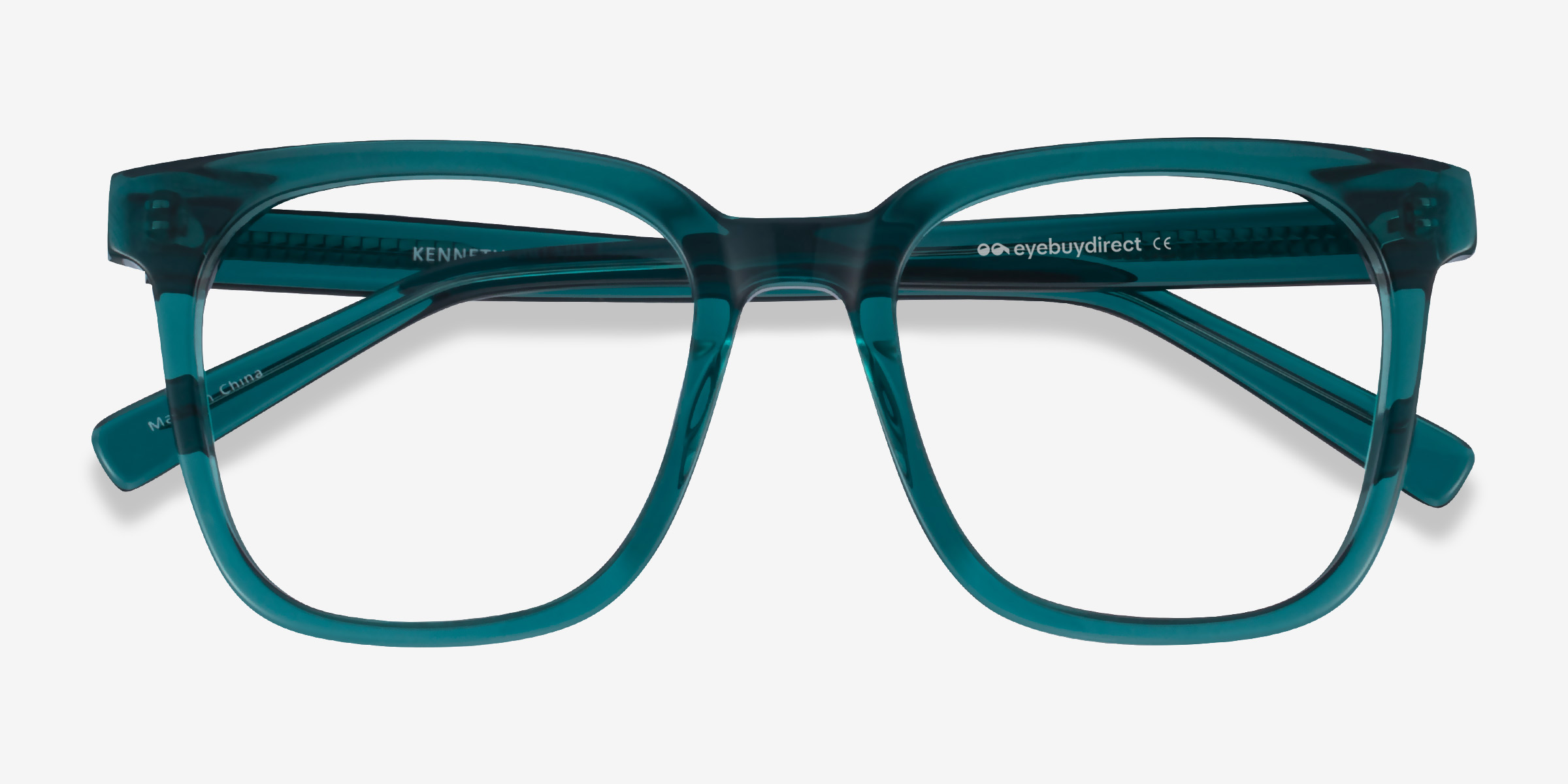 Kenneth Square Teal Glasses For Men Eyebuydirect
