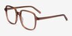 Gaston Clear Brown AcetateEyeglass Frames from EyeBuyDirect, Angle View