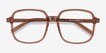 Gaston Clear Brown AcetateEyeglass Frames from EyeBuyDirect, Closed View