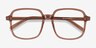 Gaston Clear Brown AcetateEyeglass Frames from EyeBuyDirect, Closed View