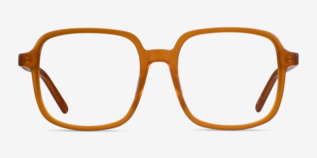 Gaston Mellow Yellow AcetateEyeglass Frames from EyeBuyDirect, Front View