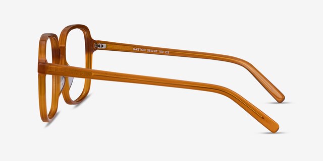 Gaston Mellow Yellow AcetateEyeglass Frames from EyeBuyDirect, Side View
