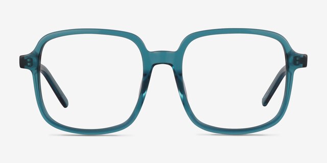 Gaston Teal AcetateEyeglass Frames from EyeBuyDirect, Front View