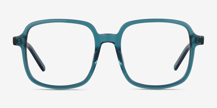 Gaston Teal Acetate Eyeglass Frames from EyeBuyDirect