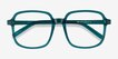 Gaston Teal AcetateEyeglass Frames from EyeBuyDirect, Closed View
