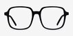 Gaston Black AcetateEyeglass Frames from EyeBuyDirect, Front View