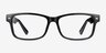 Persisto Black PlasticEyeglass Frames from EyeBuyDirect, Front View