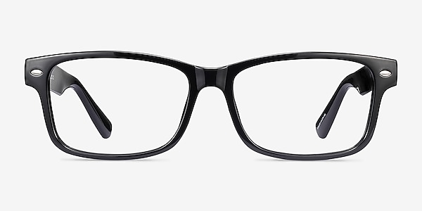 Persisto Black Plastic Eyeglass Frames