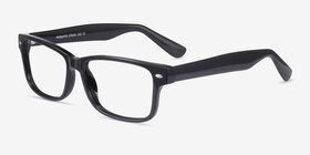 Persisto Noir Plastique Montures de lunettes de vue d'EyeBuyDirect, Vue d'Angle