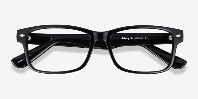 Persisto Black PlasticEyeglass Frames from EyeBuyDirect, Closed View