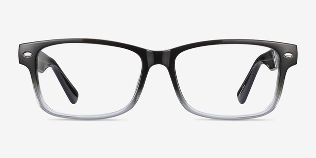 Persisto Black Clear PlasticEyeglass Frames from EyeBuyDirect, Front View