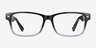 Persisto Black Clear PlasticEyeglass Frames from EyeBuyDirect, Front View