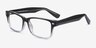 Persisto Black Clear PlasticEyeglass Frames from EyeBuyDirect, Angle View
