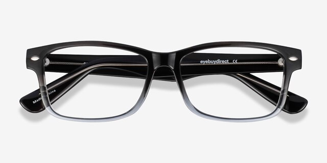 Persisto Black Clear PlasticEyeglass Frames from EyeBuyDirect, Closed View