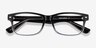 Persisto Black Clear PlasticEyeglass Frames from EyeBuyDirect, Closed View