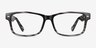 Persisto Black Striped PlastiqueMontures de lunettes de vue d'EyeBuyDirect, Vue de Face