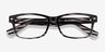 Persisto Black Striped PlastiqueMontures de lunettes de vue d'EyeBuyDirect, Vue Rapprochée