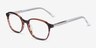 Efficient Brown Striped AcetateEyeglass Frames from EyeBuyDirect, Angle View