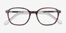 Efficient Brown Striped AcetateEyeglass Frames from EyeBuyDirect, Closed View