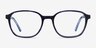 Efficient Blue Striped AcetateEyeglass Frames from EyeBuyDirect, Front View