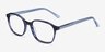 Efficient Blue Striped AcetateEyeglass Frames from EyeBuyDirect, Angle View