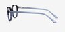 Efficient Blue Striped AcetateEyeglass Frames from EyeBuyDirect, Side View