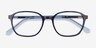 Efficient Blue Striped AcetateEyeglass Frames from EyeBuyDirect, Closed View