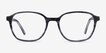 Efficient Black Striped AcetateEyeglass Frames from EyeBuyDirect, Front View